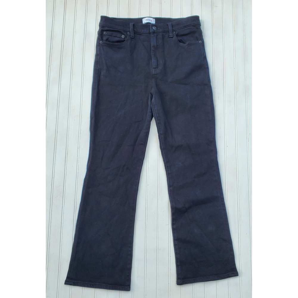 Pistola Womens High Rise Flare Jeans Black Size 29 Bootcut Denim Stretch